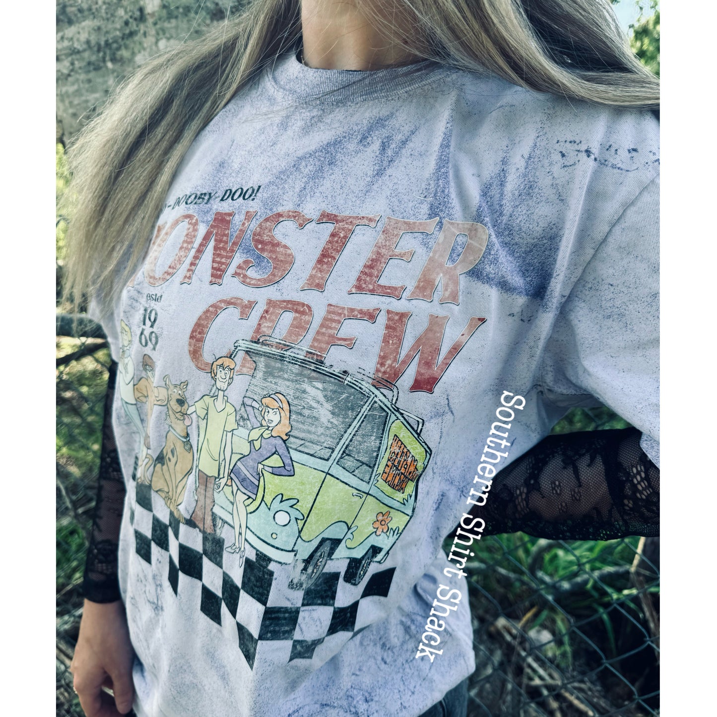 Scooby Monster Crew | Purple mineral wash CC tee