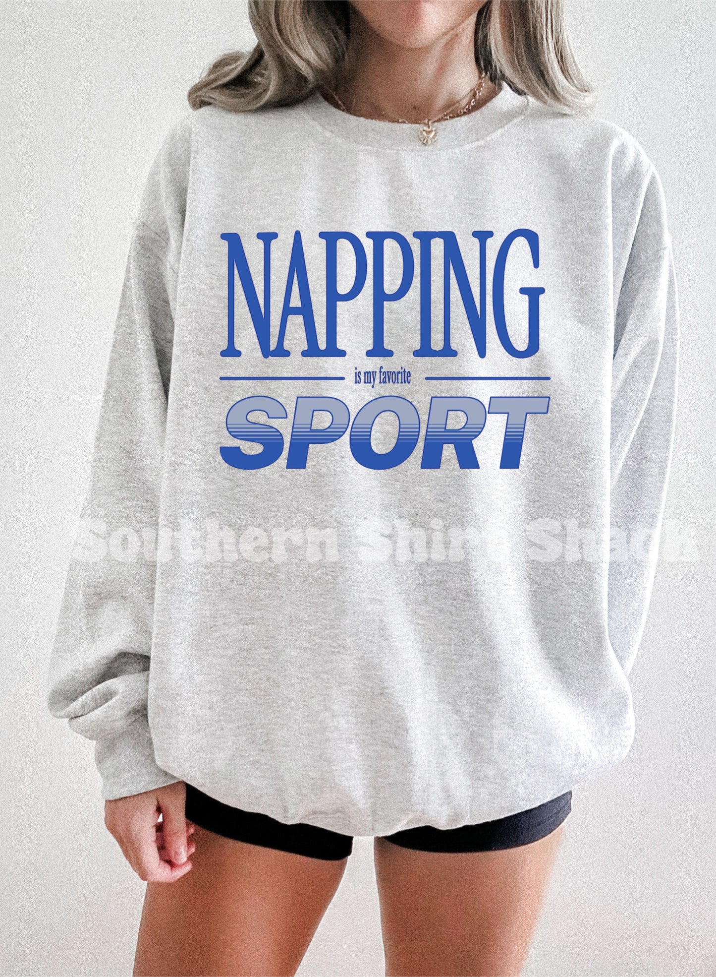 Napping is my Fav Sport Sweatshirt | Ash gray