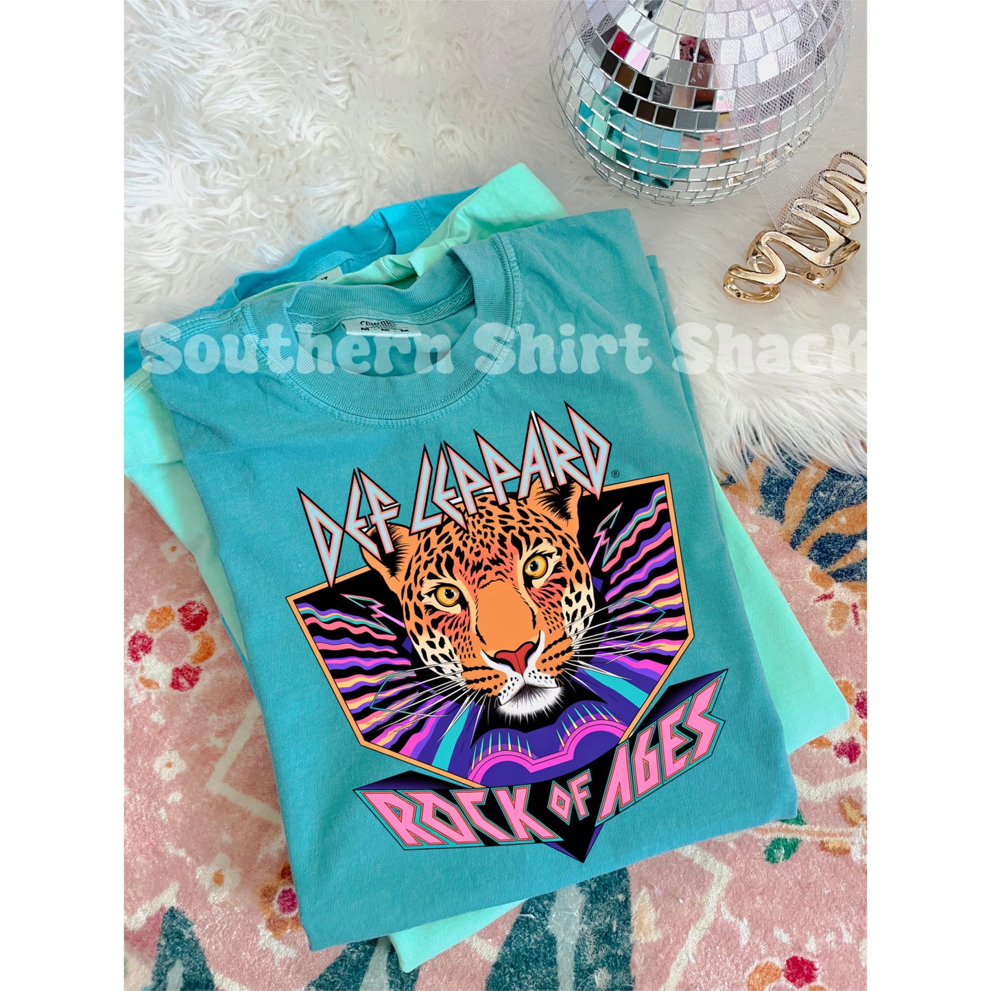 Def Lep Rock of Ages Comfort Colors tee | Seafoam