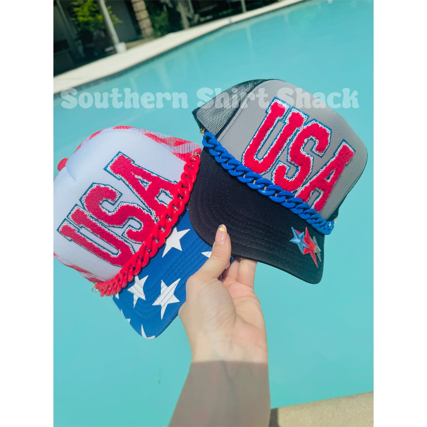 USA hat chain Trucker Hat | ready to ship