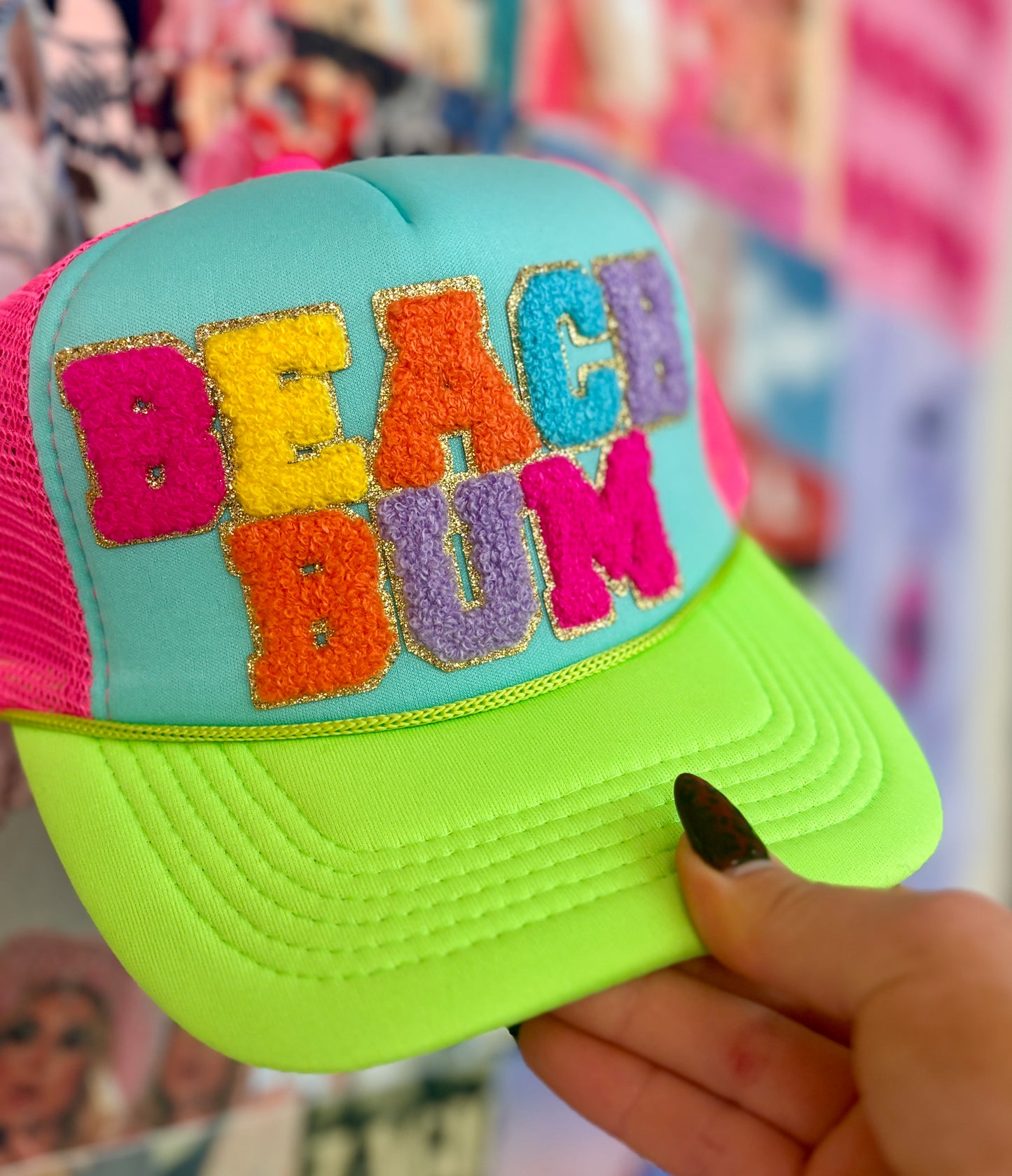 Beach Bum Neon Trucker Hat | READY TO SHIP