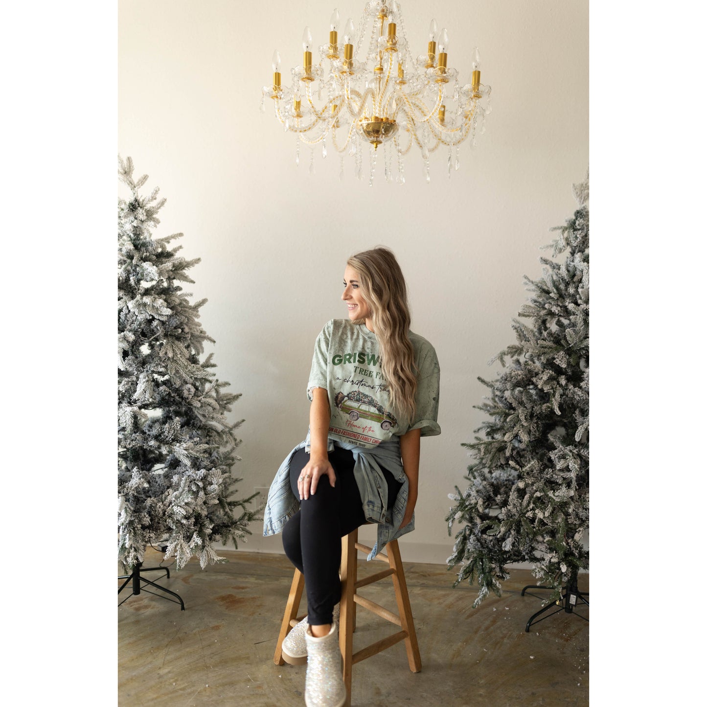 Griswolds Tree Farm | Green Mineral Wash CC tee