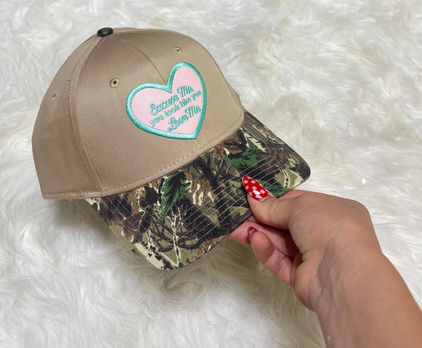 You look like you love me Camo Brim Hat | READY TO SHIP