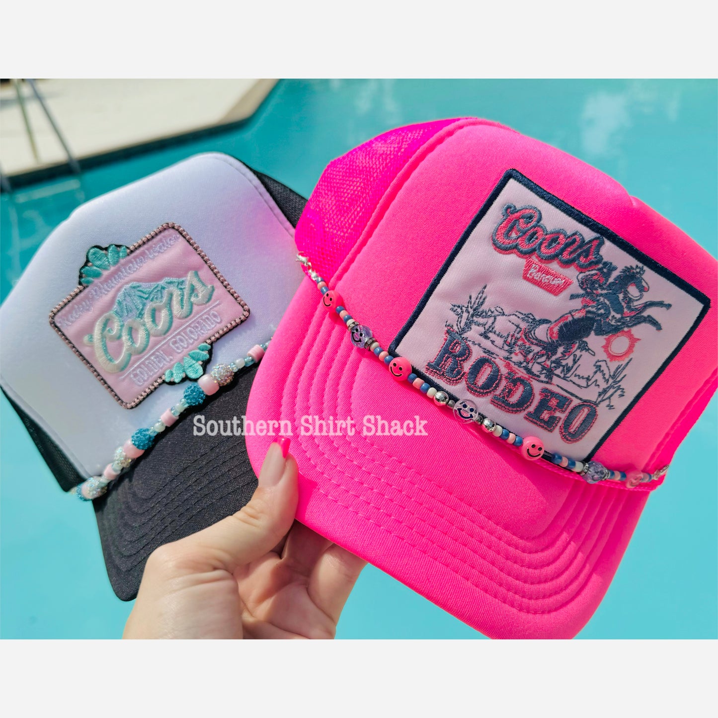 Rodeo Beer Trucker Hat with Hat Chain