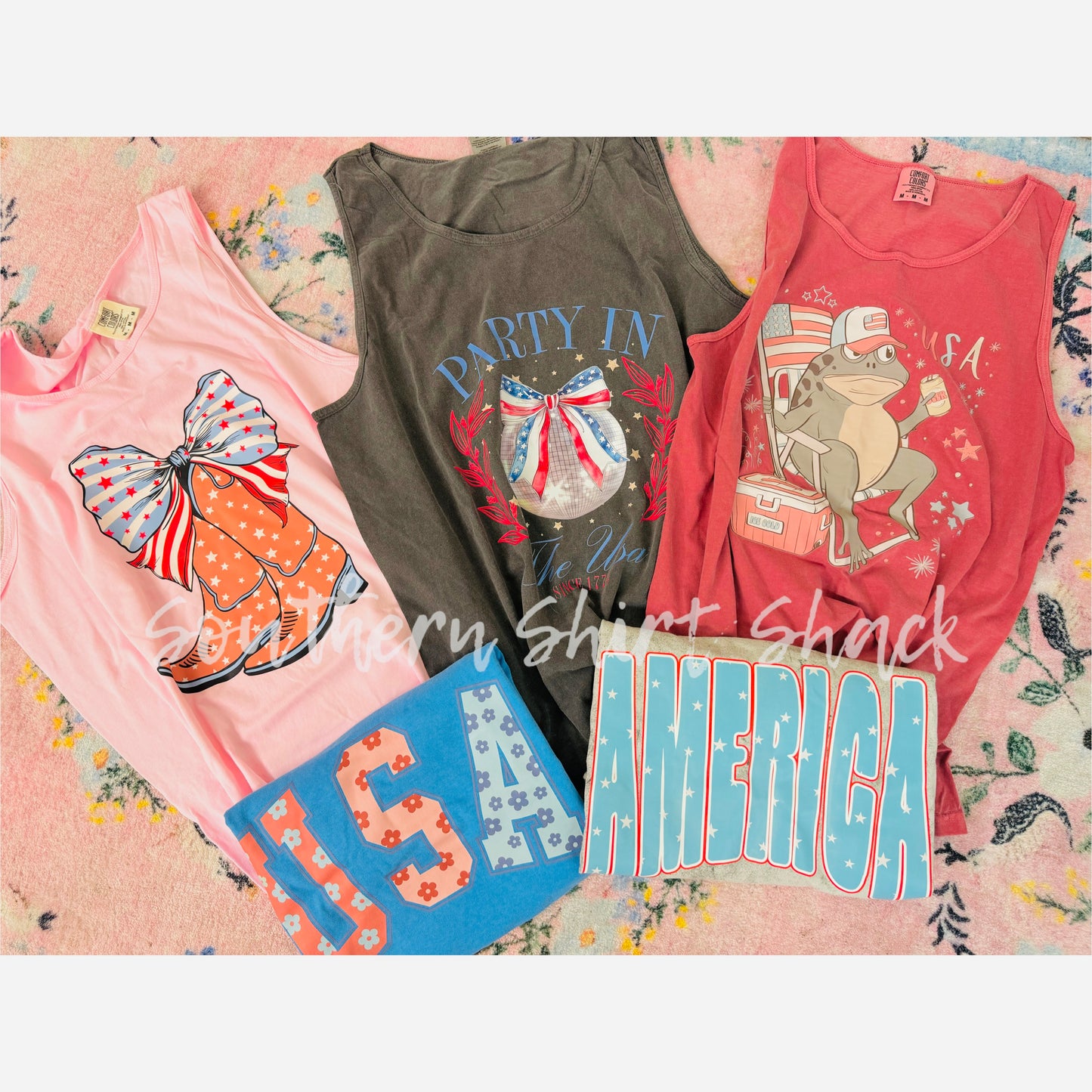 2/32.99 Patriotic Comfort Colors Mystery Tees | READY TO SHIP