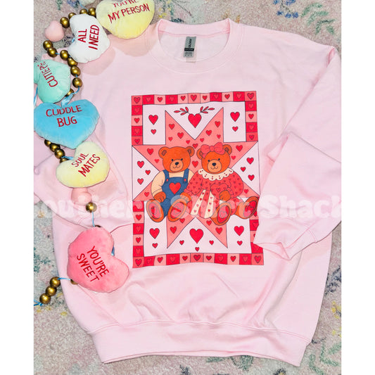 Granny Valentine Bears Light Pink Sweatshirt