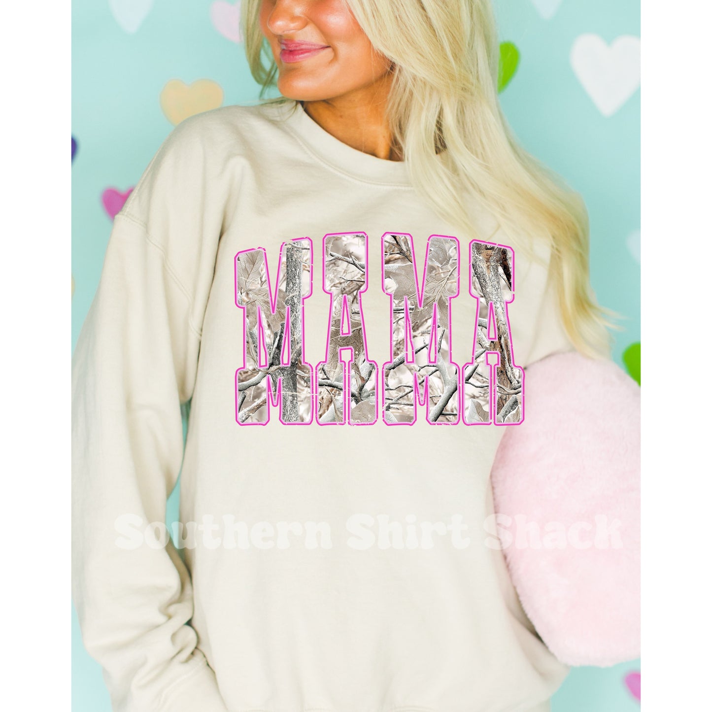 Icy Camo Mama Sweatshirt | Sand