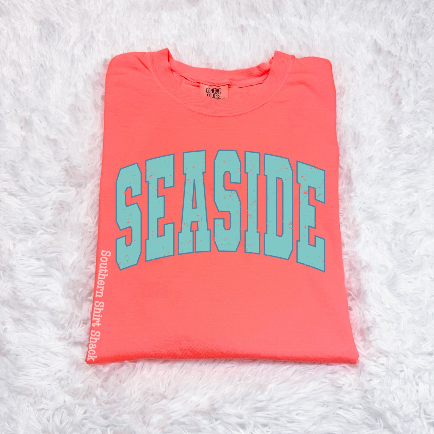 Seaside Varsity Comfort Colors Tee