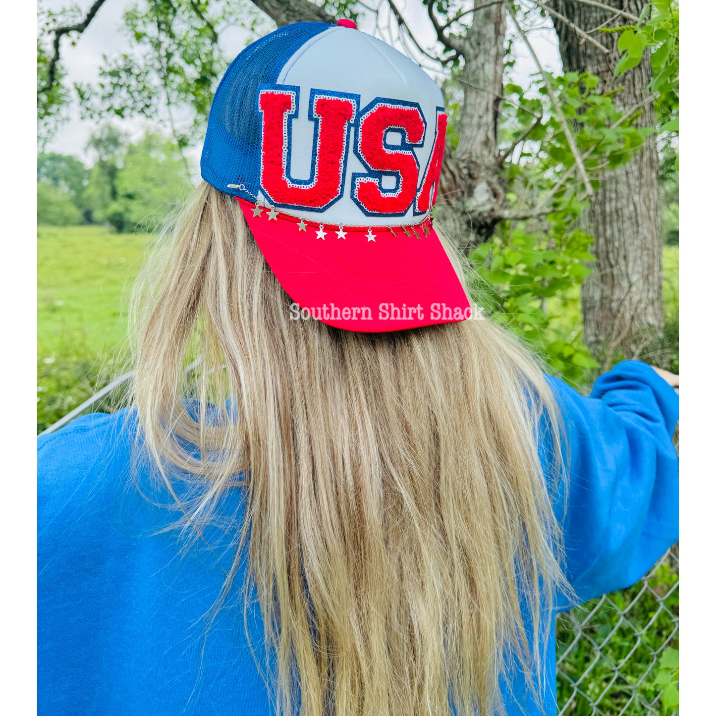 USA chenille patch Trucker Hat