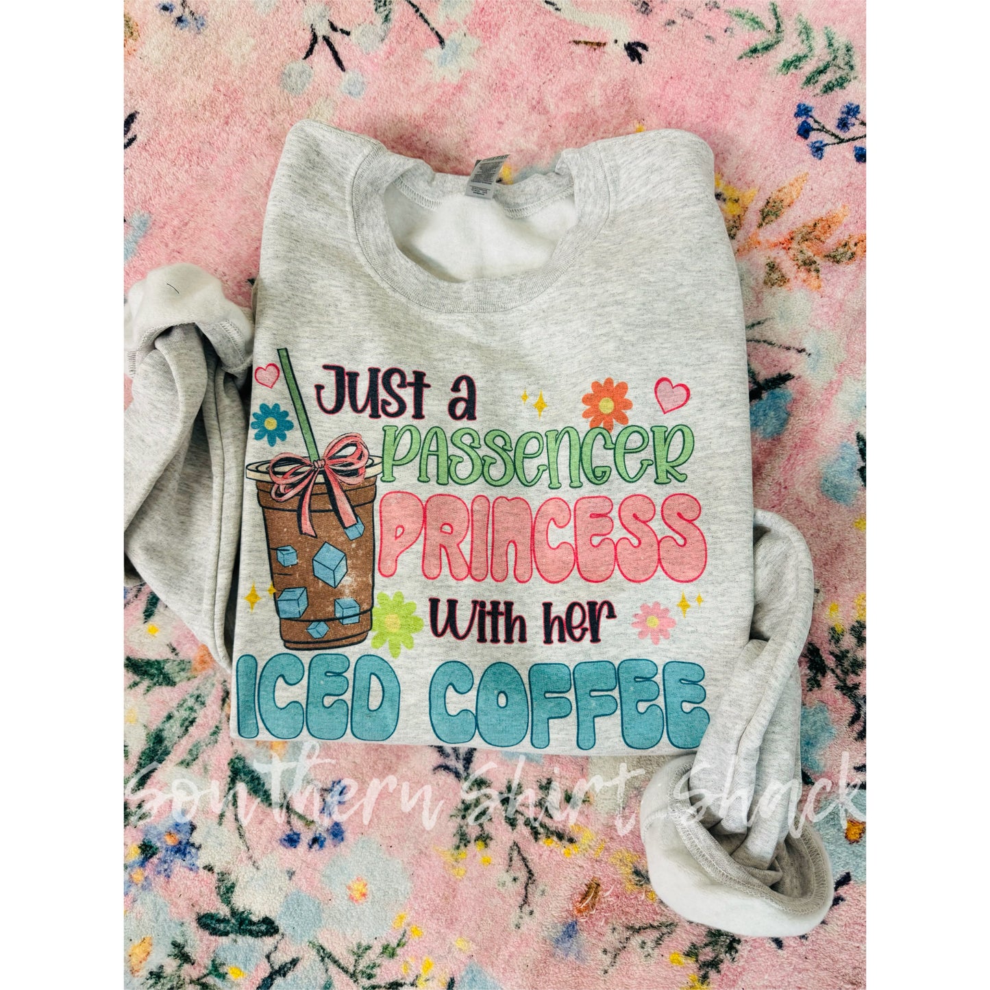 Iced Coffee Passenger Princess Sweatshirt | Ash Gray
