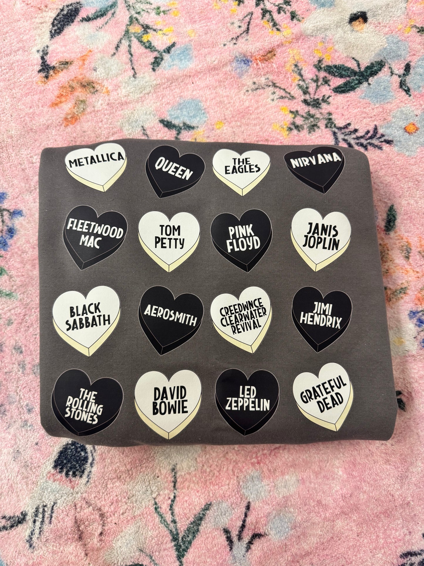 Oopsie rock n roll heart sweatshirt