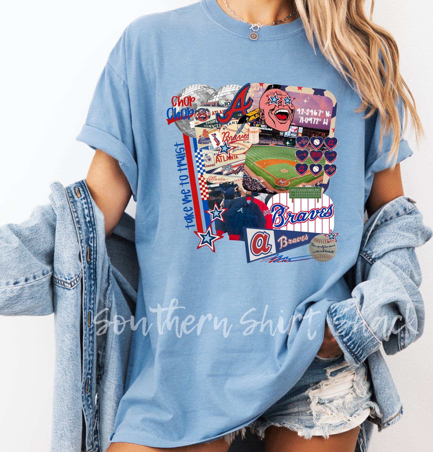 Baseball Sports Team Collage Comfort Colors tee | Blue Jean