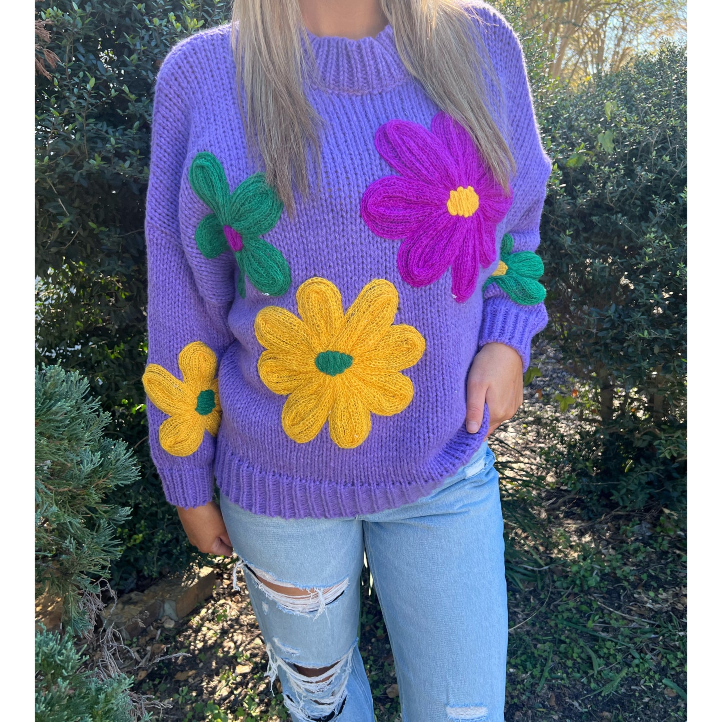 Groovy Mardi Gras Sweater | Ready to Ship