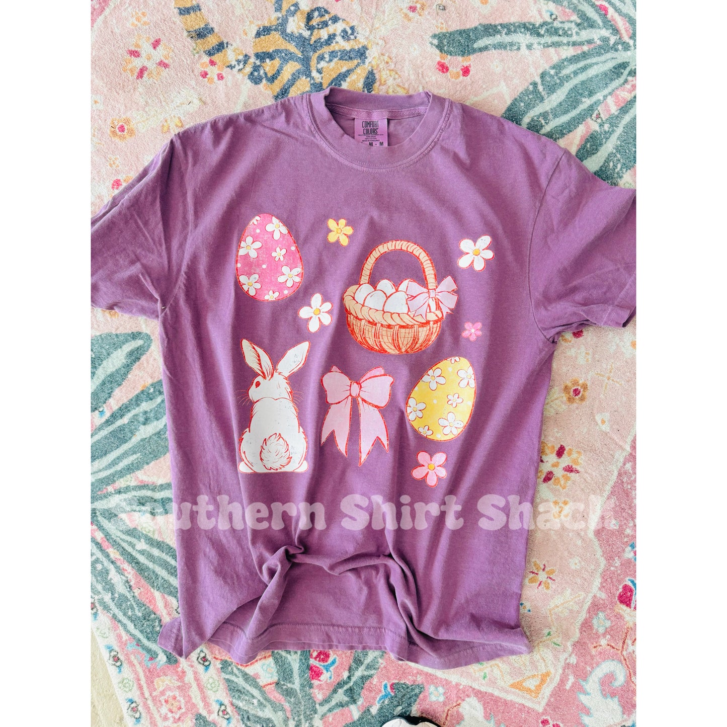 Coquette Easter Collage | Berry Comfort Colors tee