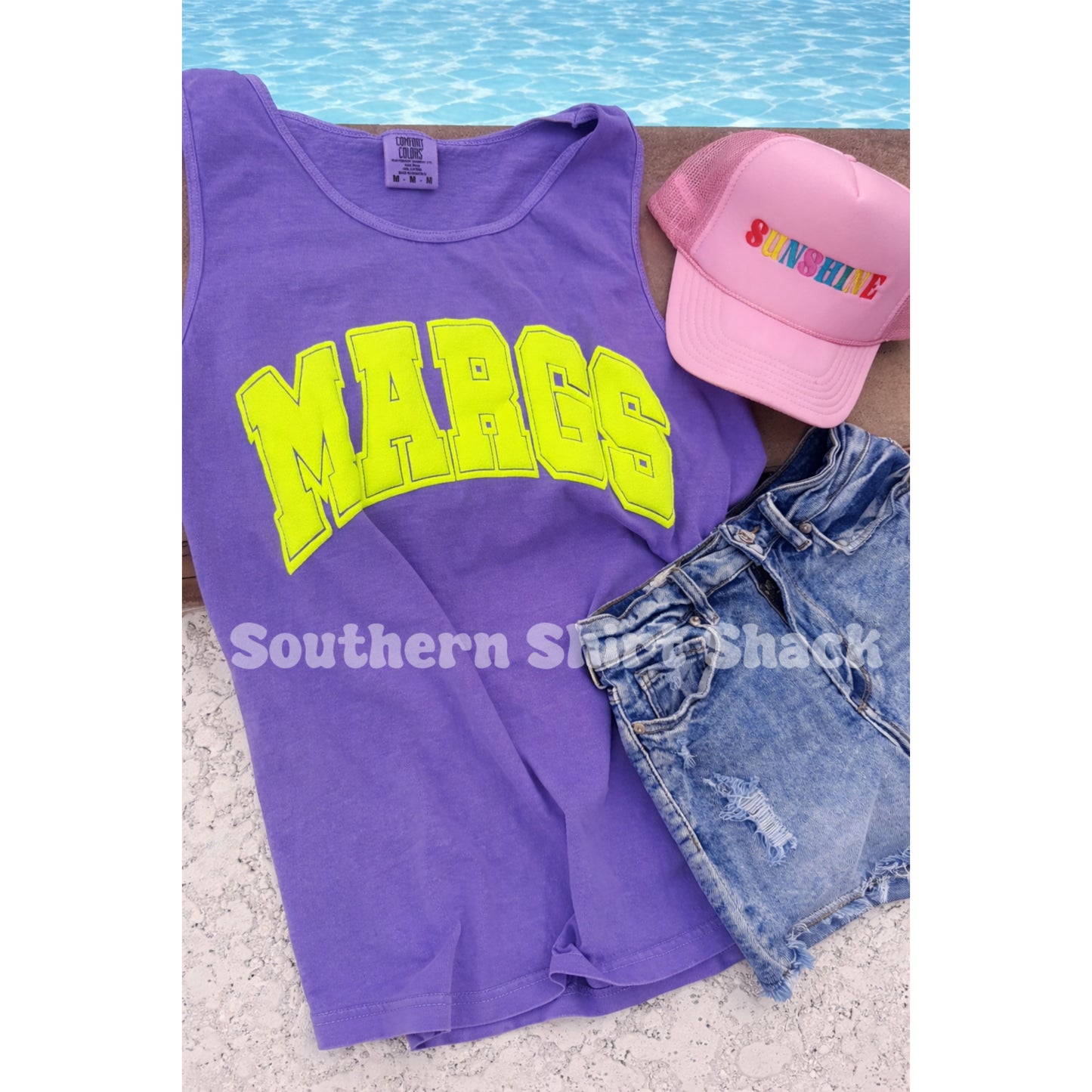 MARGS Puff ~ Comfort Colors Violet tank