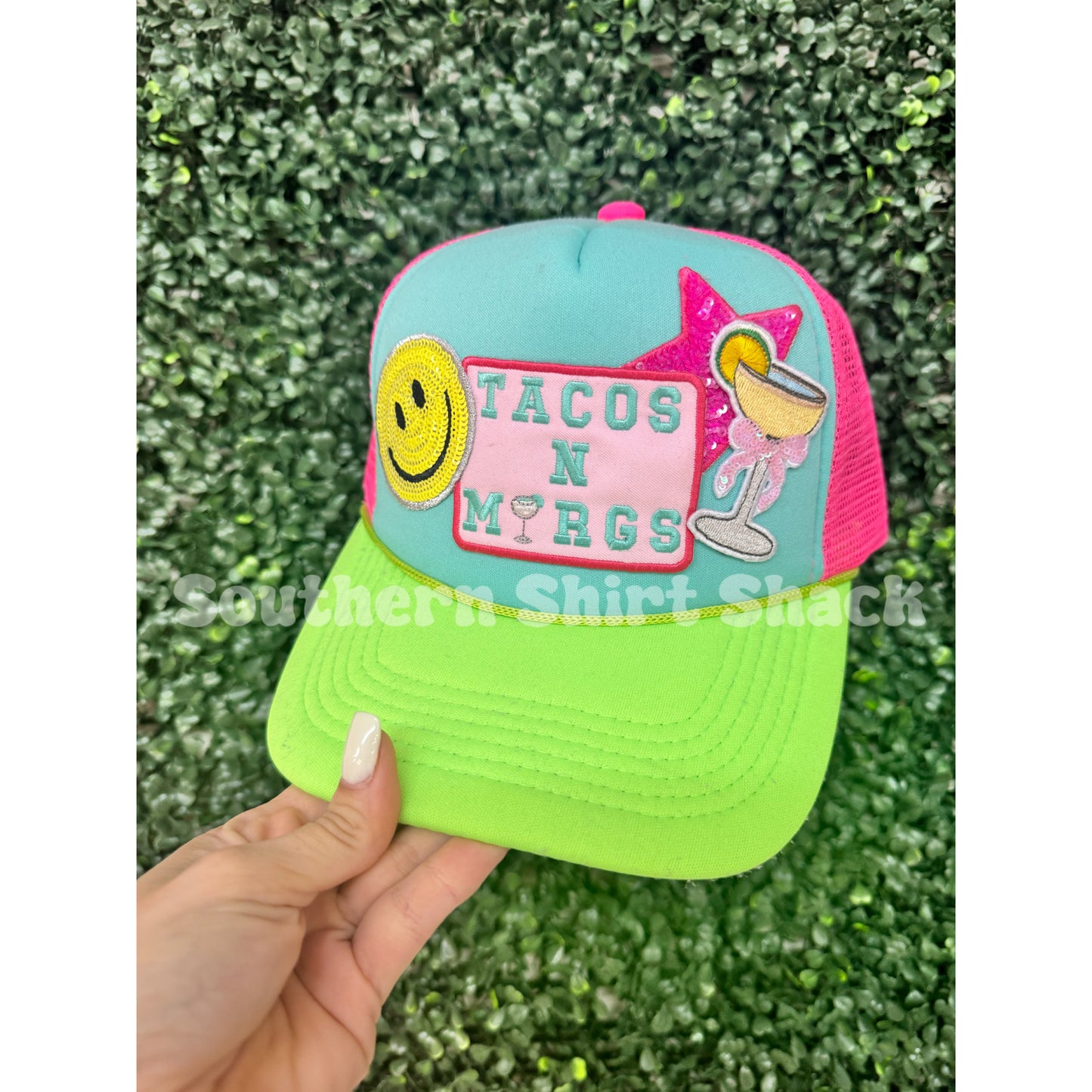 Tacos n Margs Collage Trucker Hat