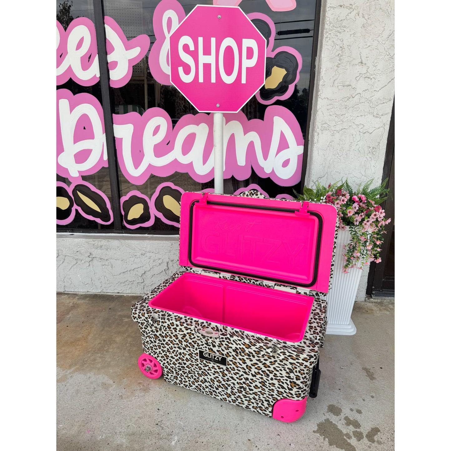 Hot pink leopard cooler | PRE-ORDER