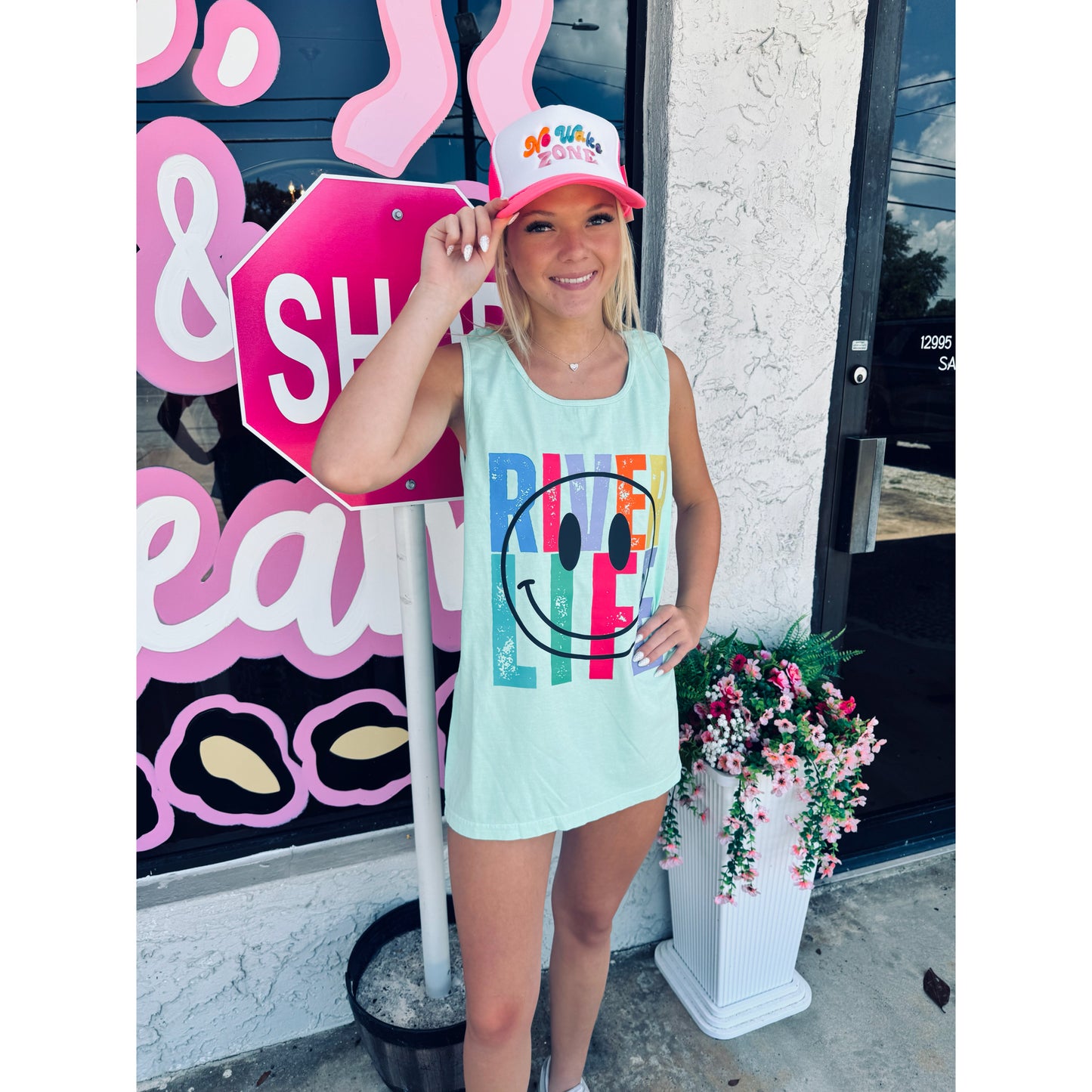 Smiley River Life Comfort Colors Tank | Island Reef