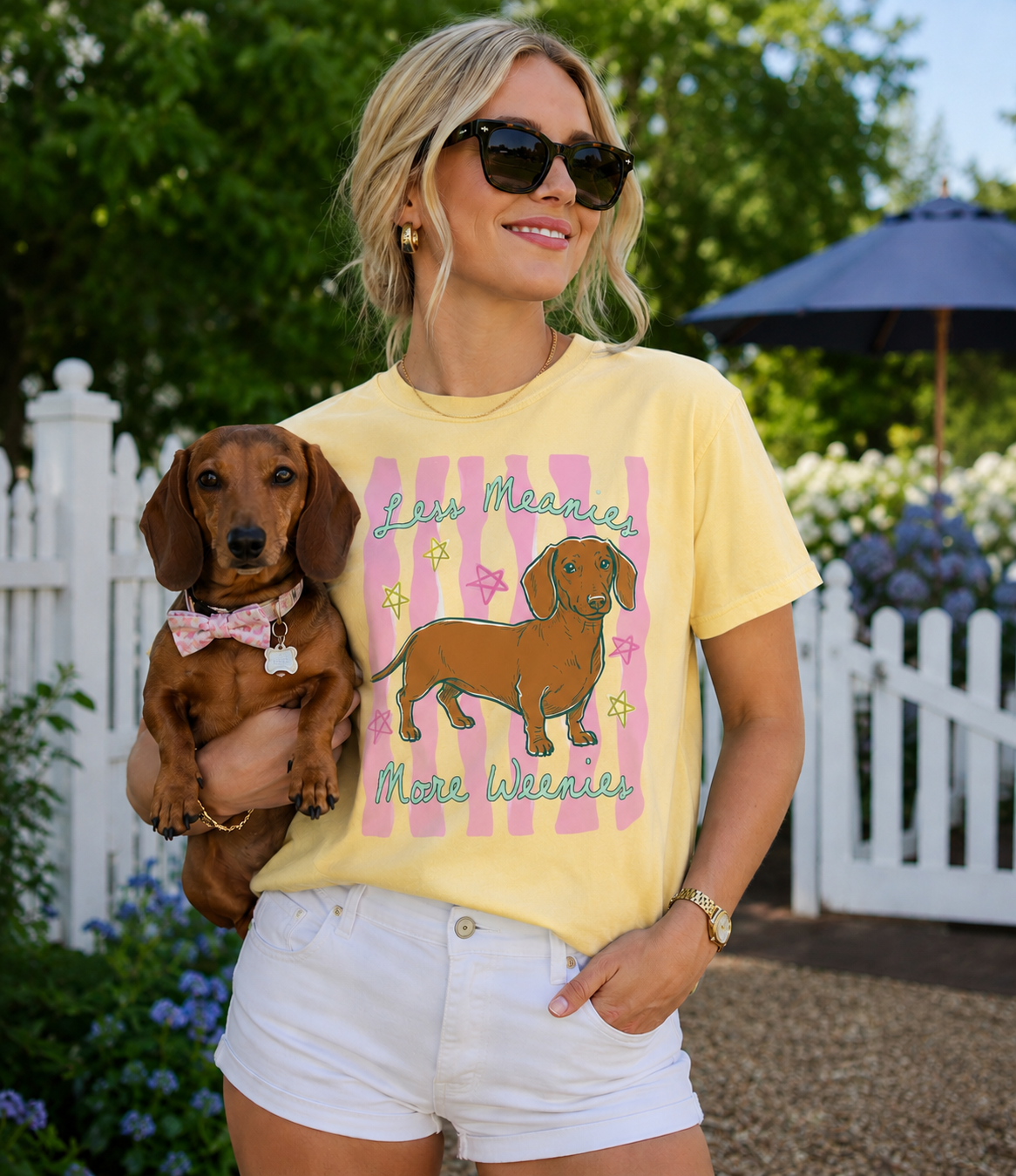 Less Meanies More Weenies Comfort Colors Butter Yellow