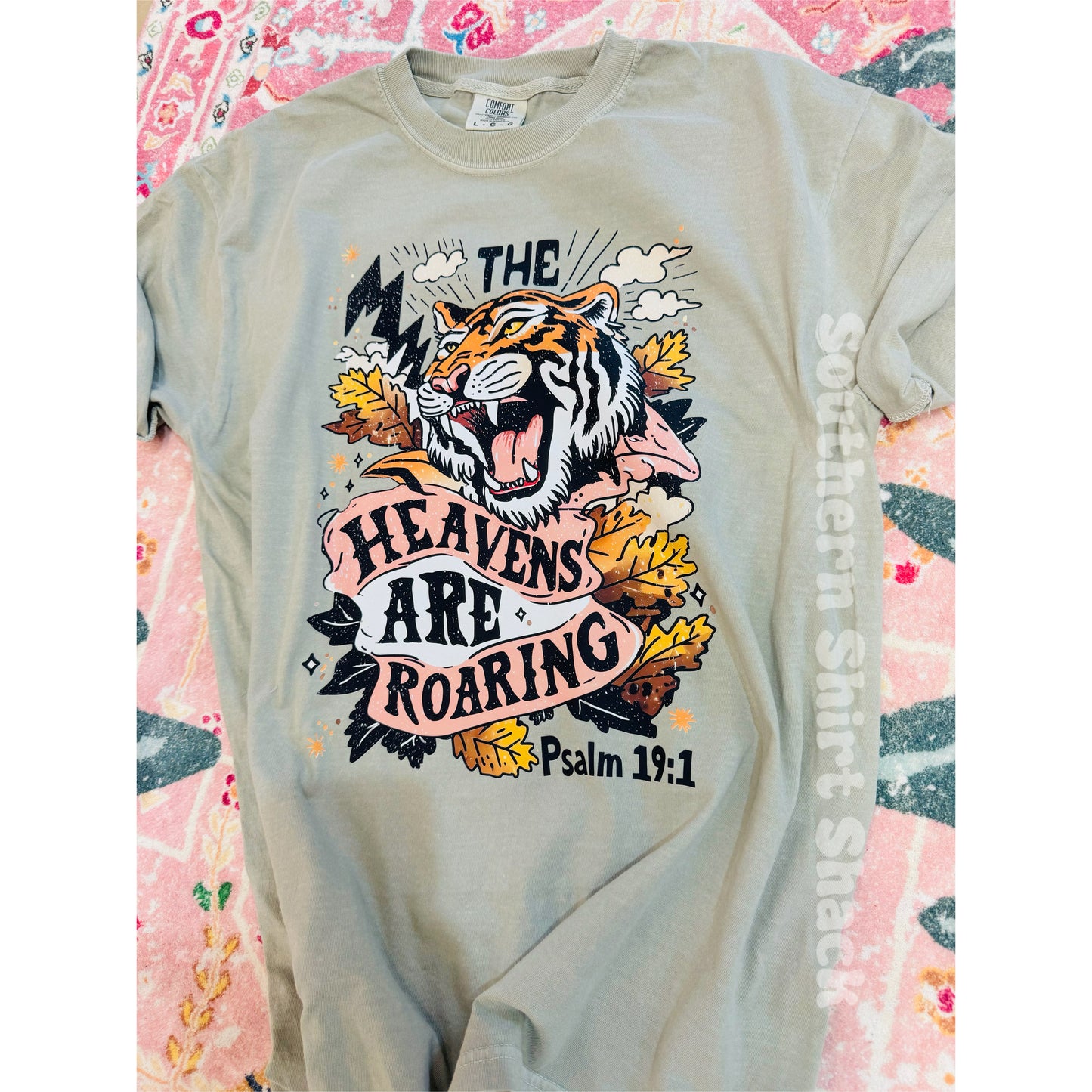 The Heavens are Roaring | Sandstone comfort colors tee