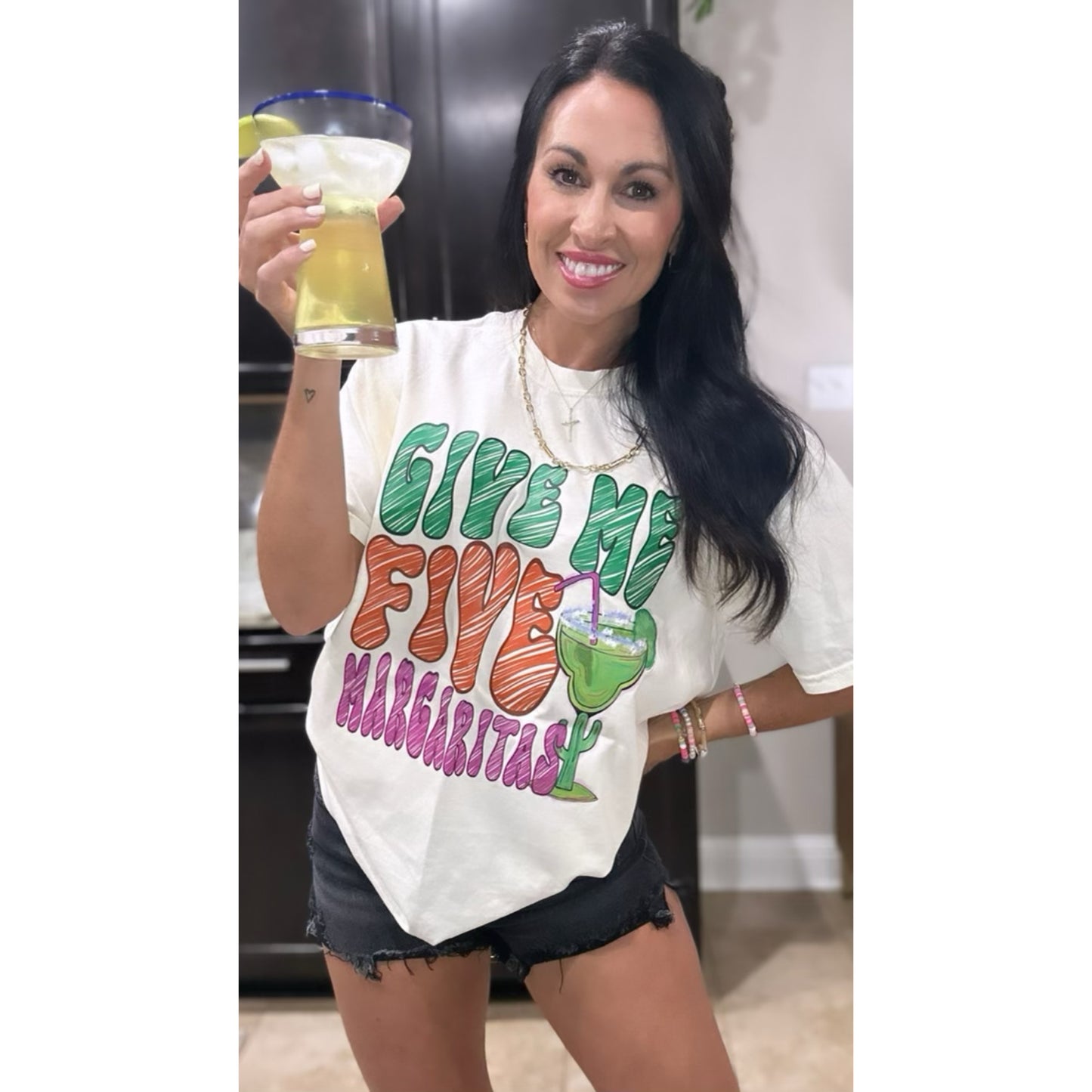 MatteiMom ~ Give me five Margaritas | Comfort Colors Tee (ivory)