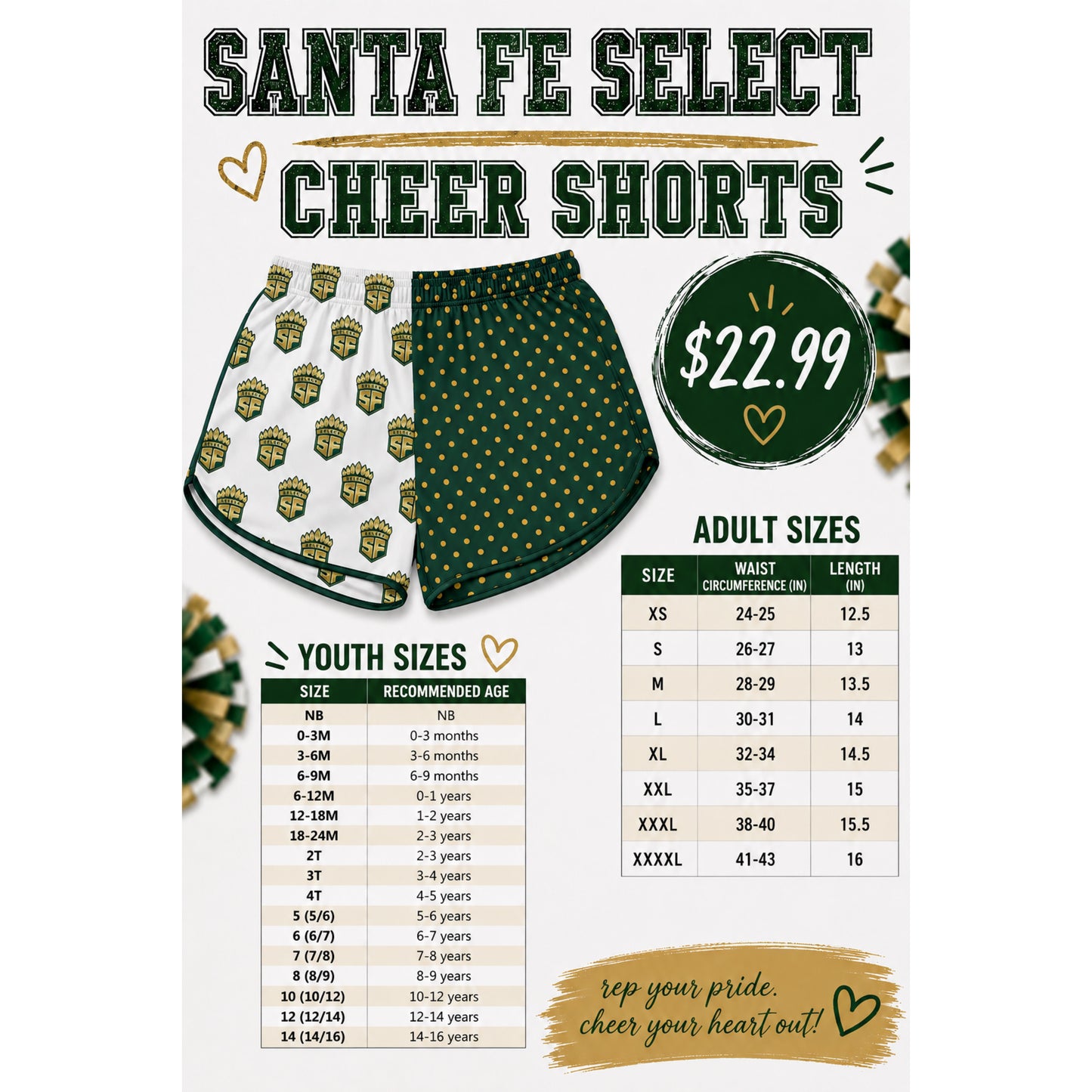Santa Fe Select Logo / Polka Dot Shorts