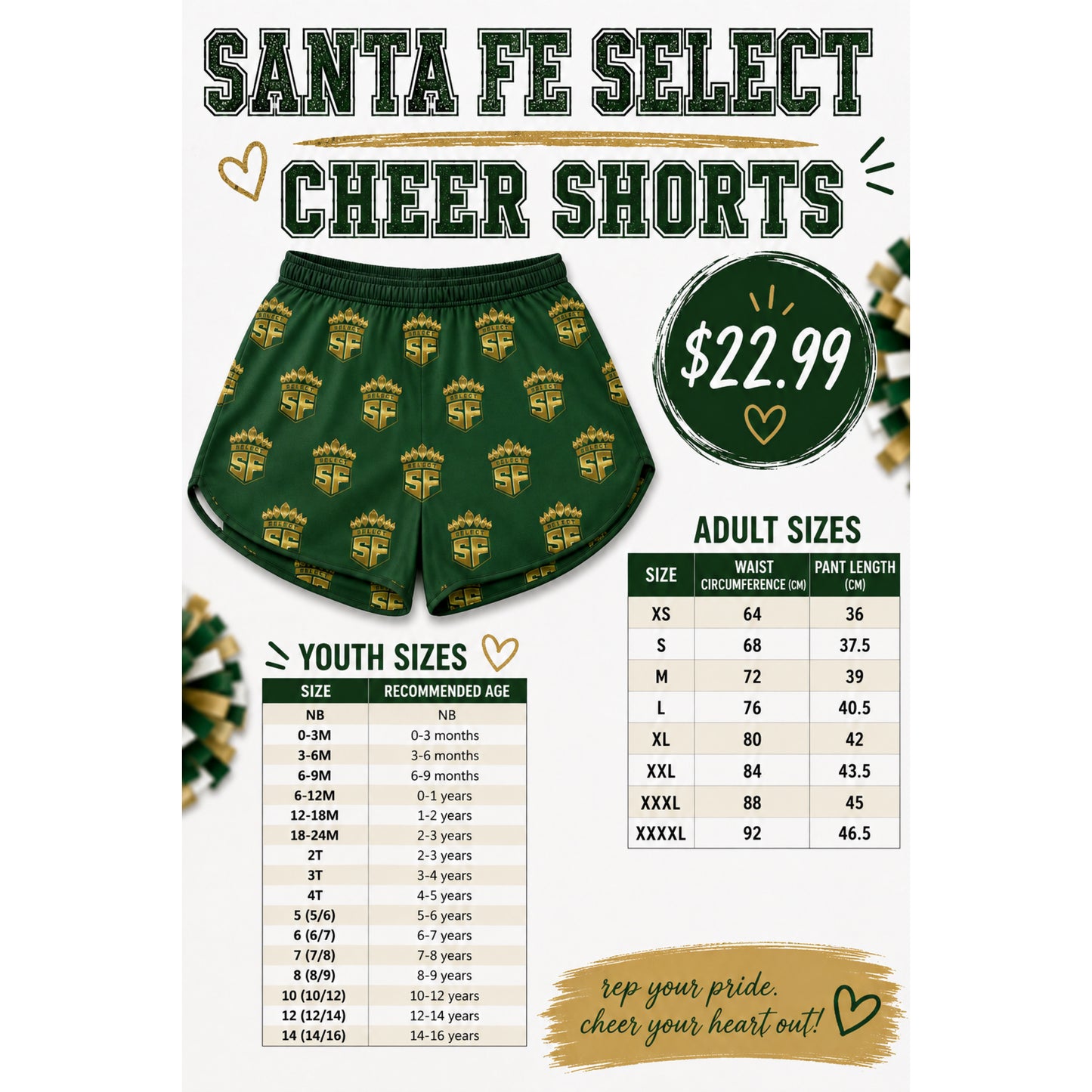 Santa Fe Select Logo Shorts
