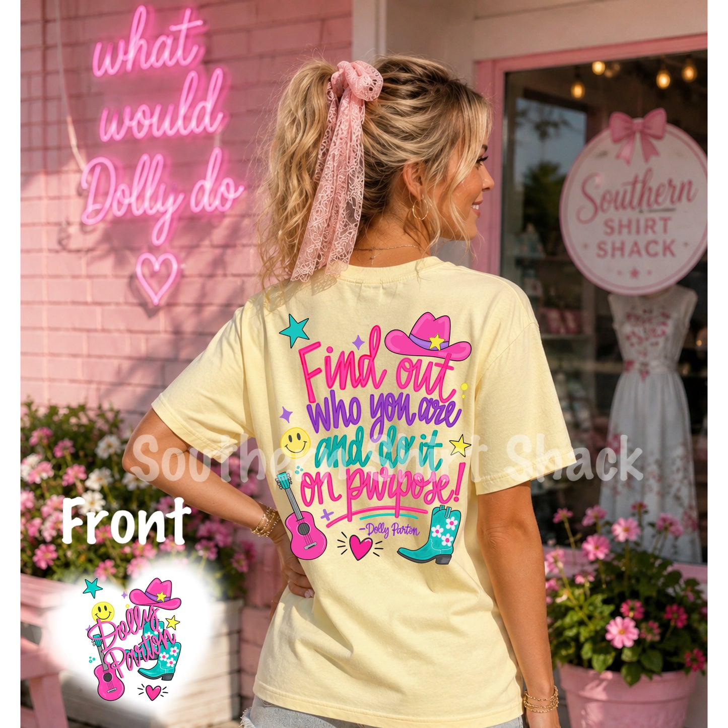 Do it on Purpose Dolly Comfort Colors Tee Butter Yellow