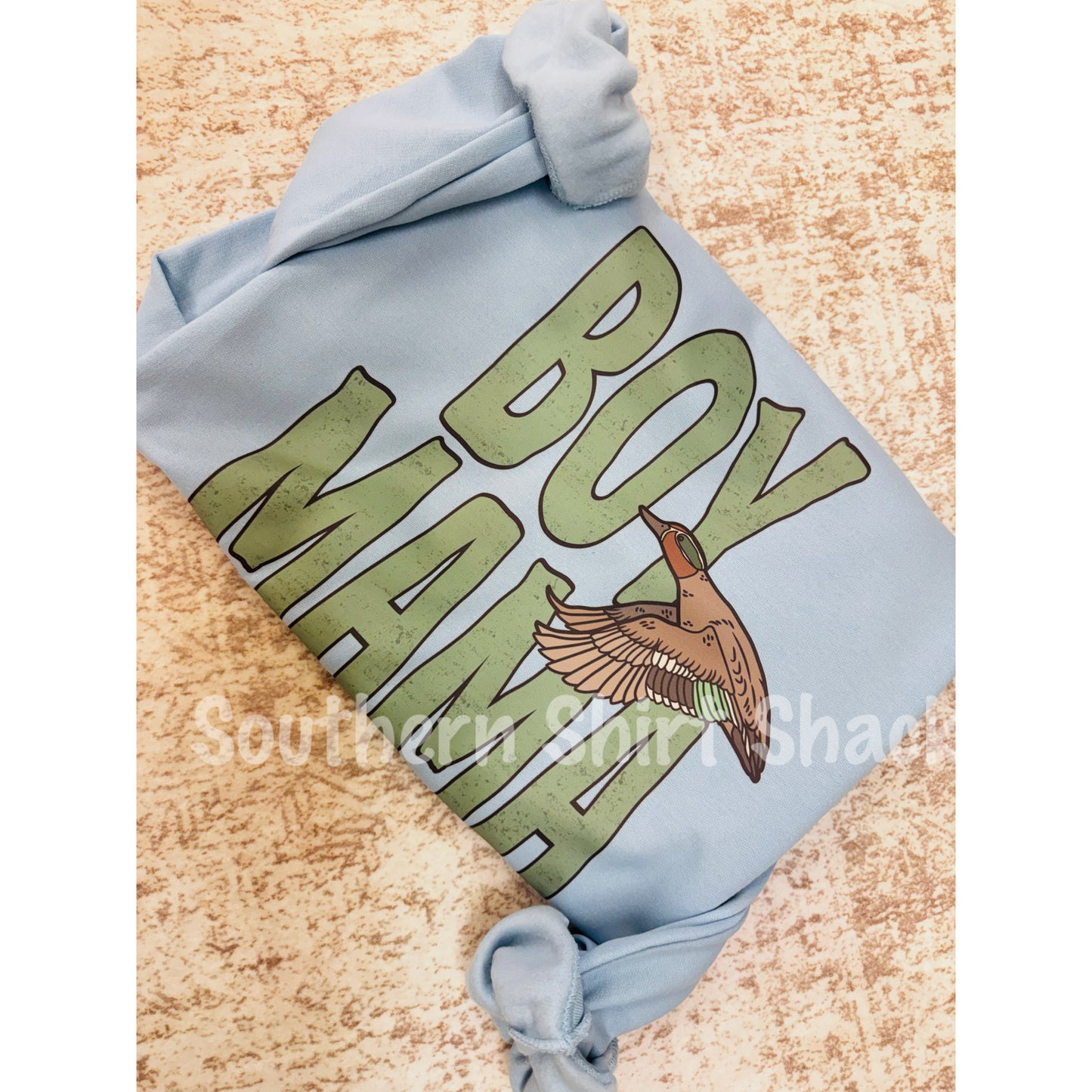 Mallard Boy Mama Sweatshirt | Light Blue