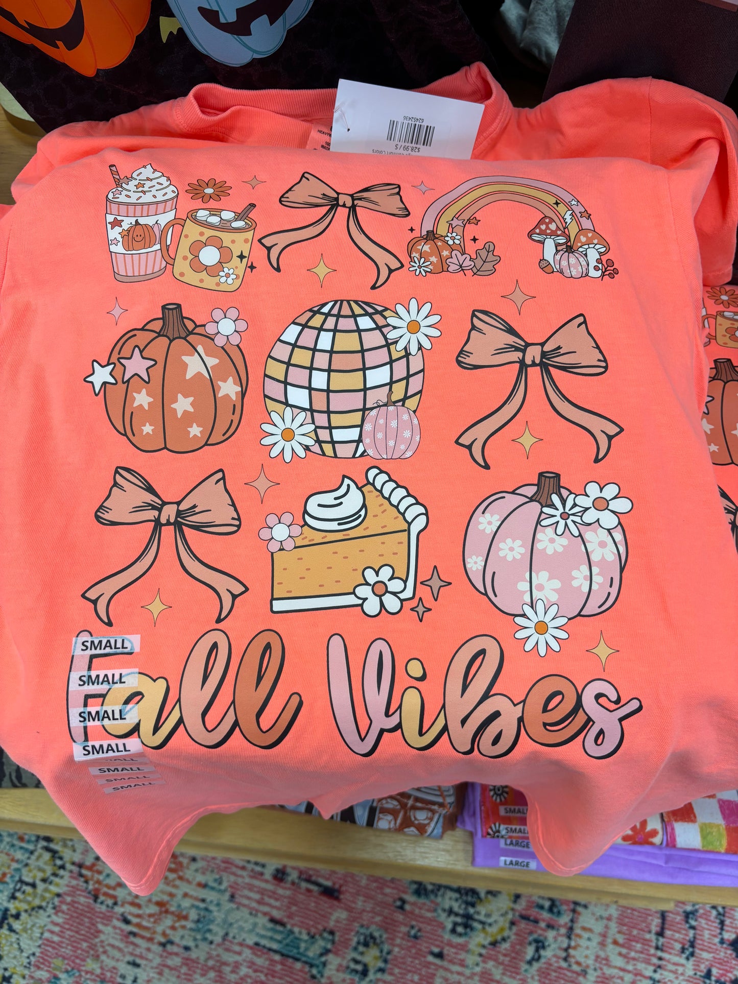 Groovy Fall Neon Orange Tee SALE | READY TO SHIP | NO COUPON CODES ALLOWED