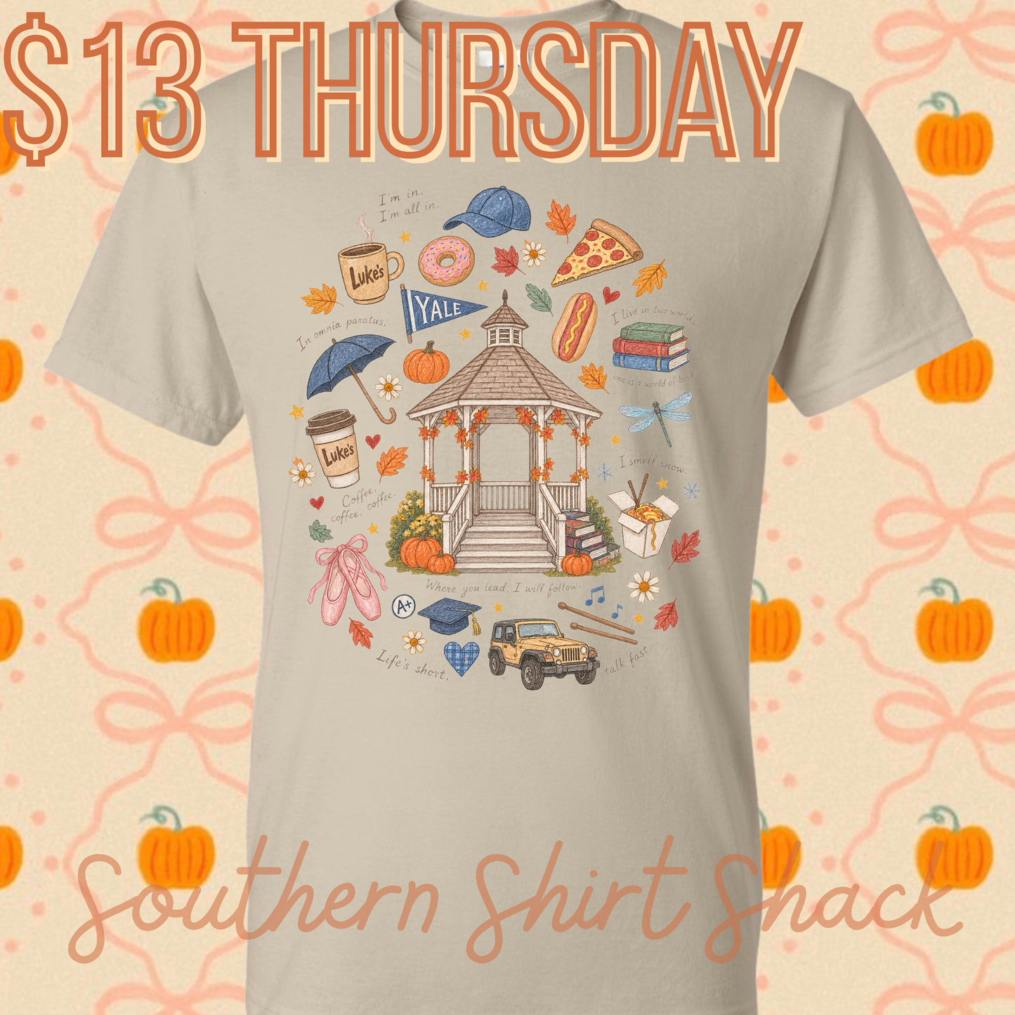 $13 THURSDAY T-Shirt of the Day | Gilmore Fall | NO COUPON CODES ALLOWED | Gildan Dryblend | YOUTH XS-ADULT