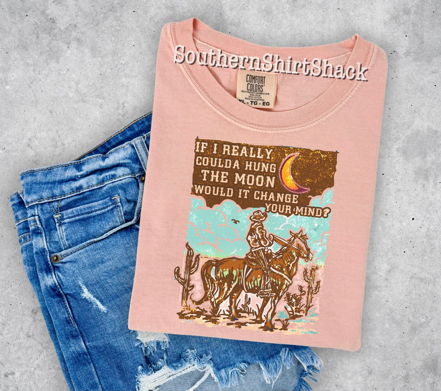 Hung The Moon Comfort Colors Tee