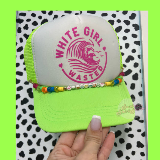 White Girl Wasted | trucker hat with charm