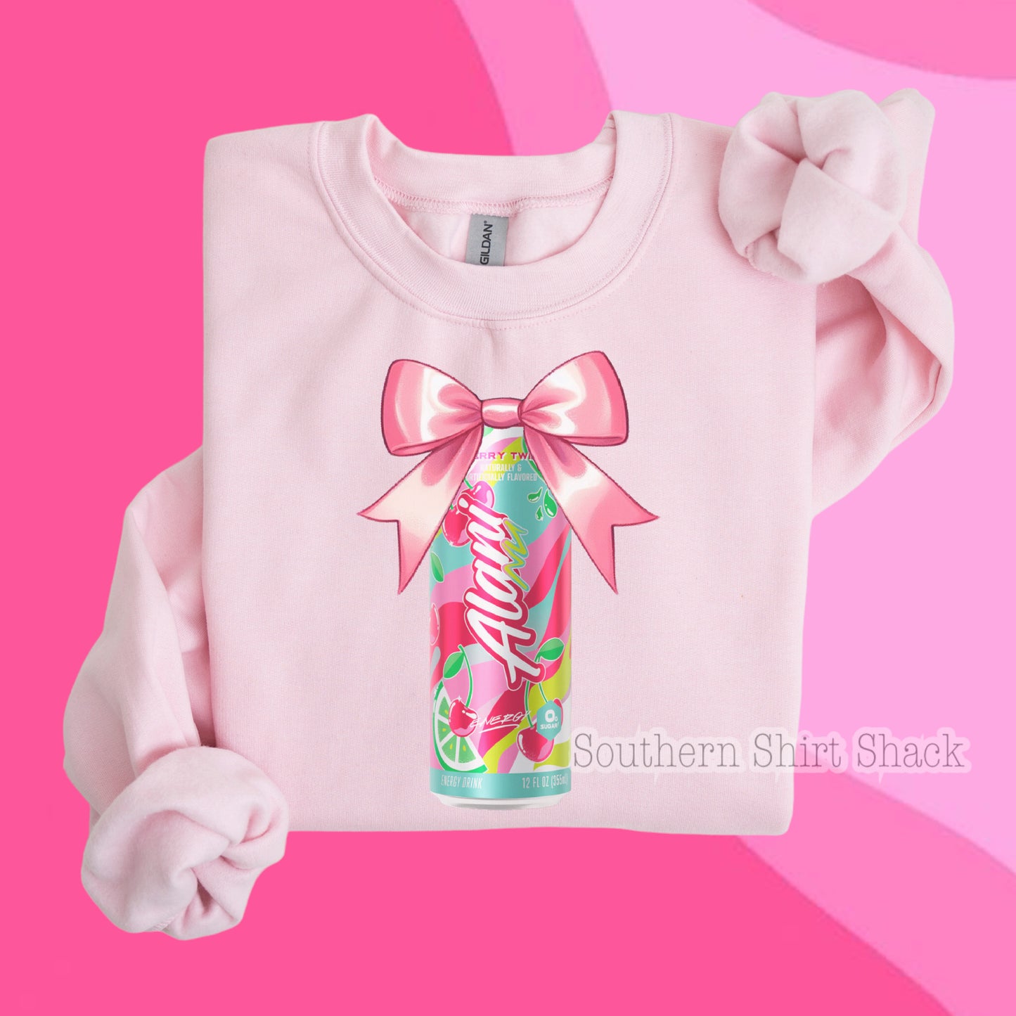 Energy Drink Coquette Bow Sweatshirt