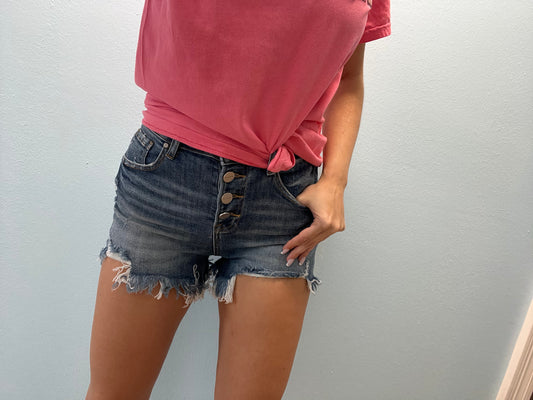 Sweet as Pie | button fly risen denim shorts