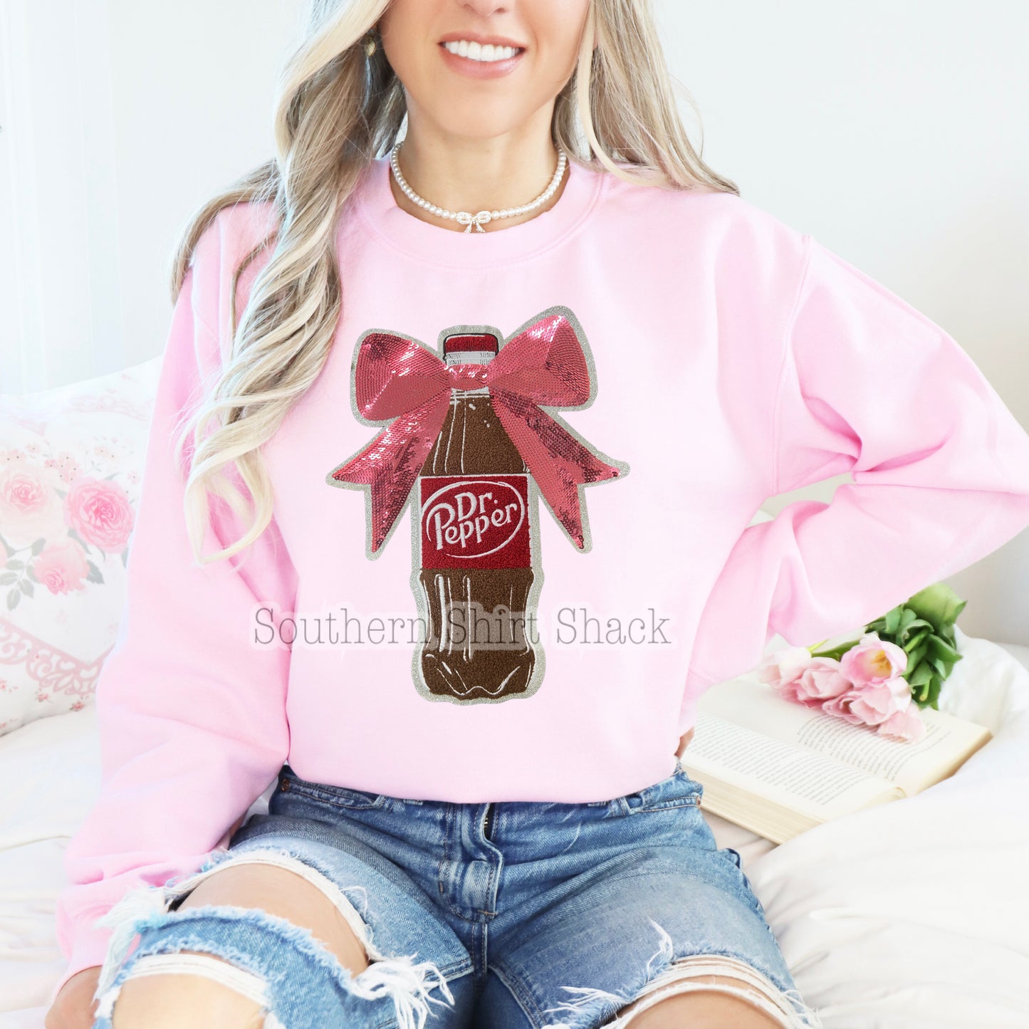 Dr.P Sequin Chenille Patch Sweatshirt