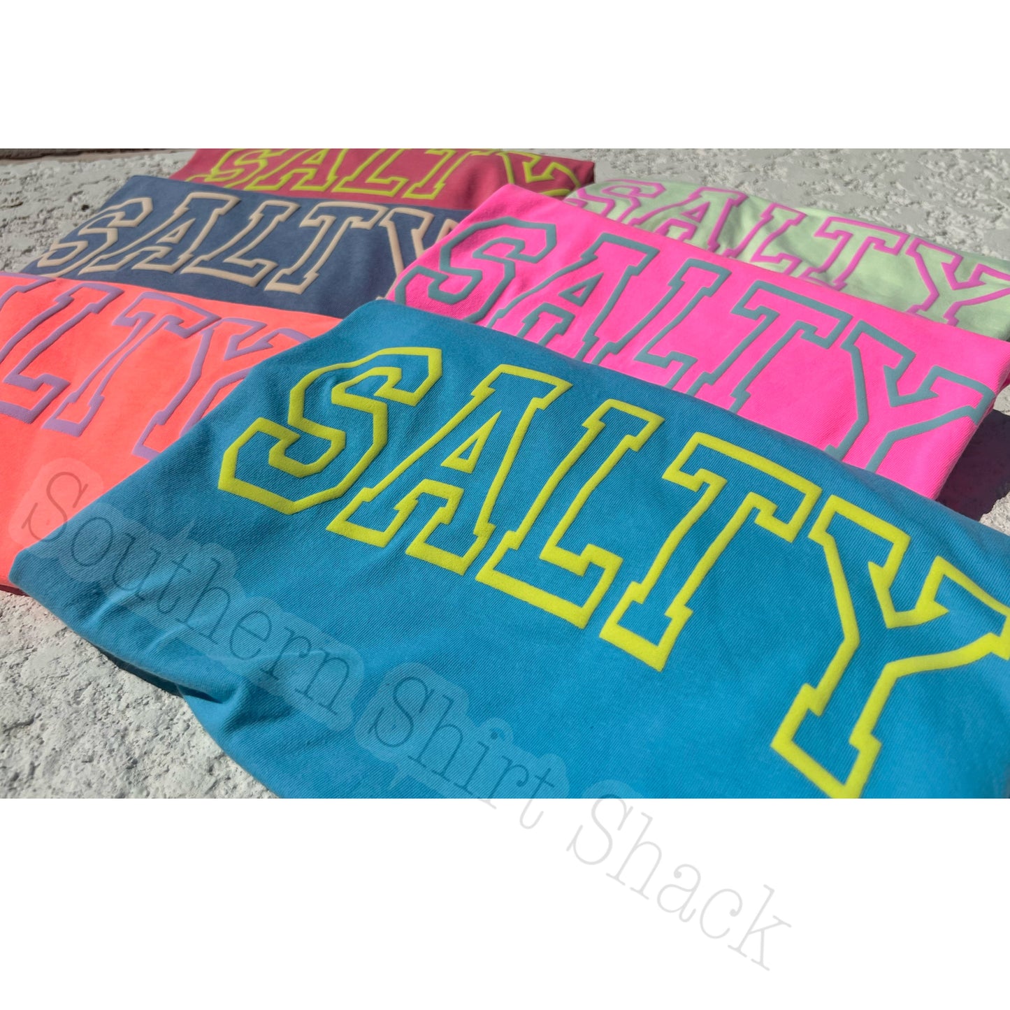 SALTY puff print | Comfort Colors Tee