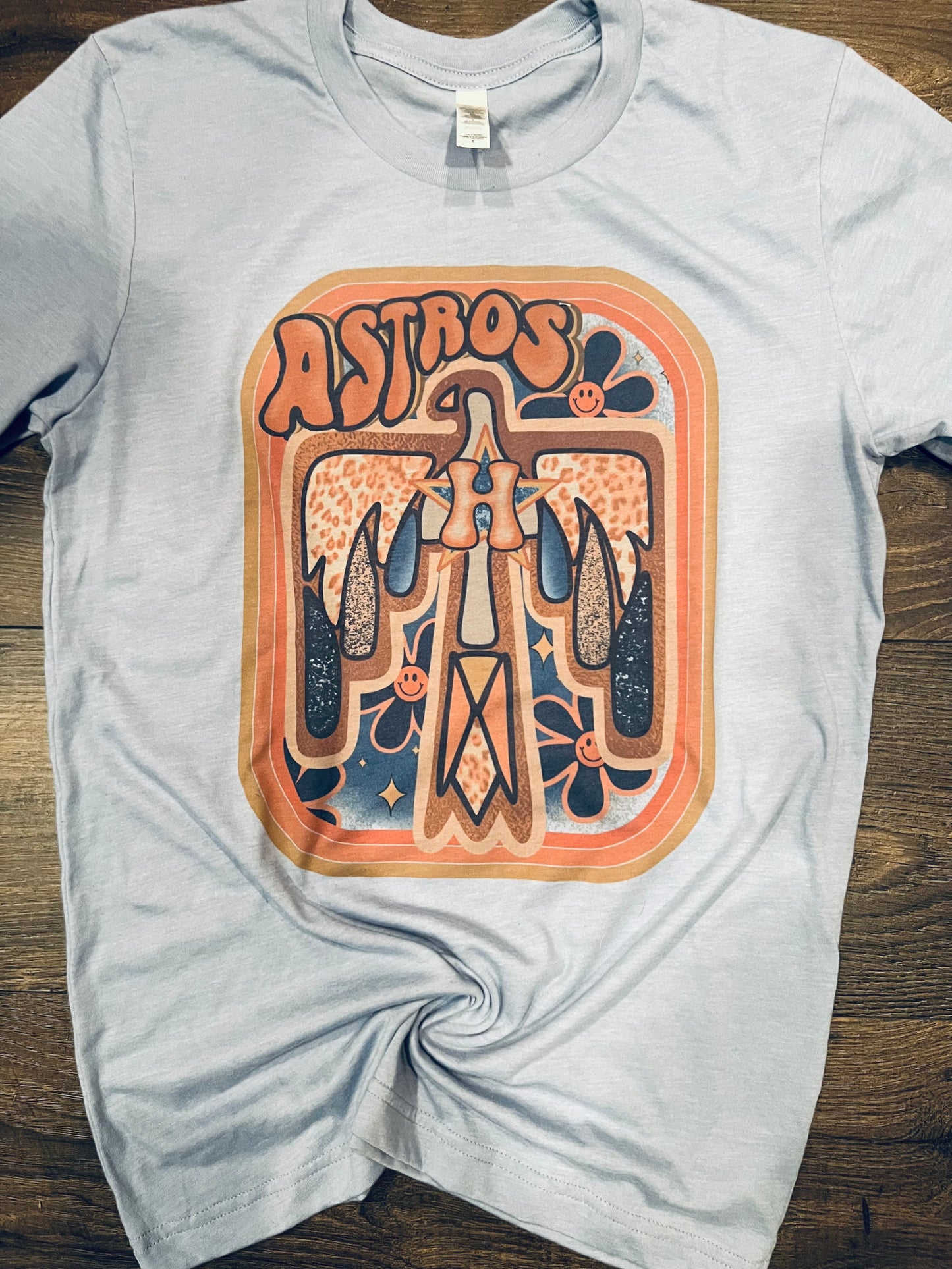 Retro Astros tee- blue