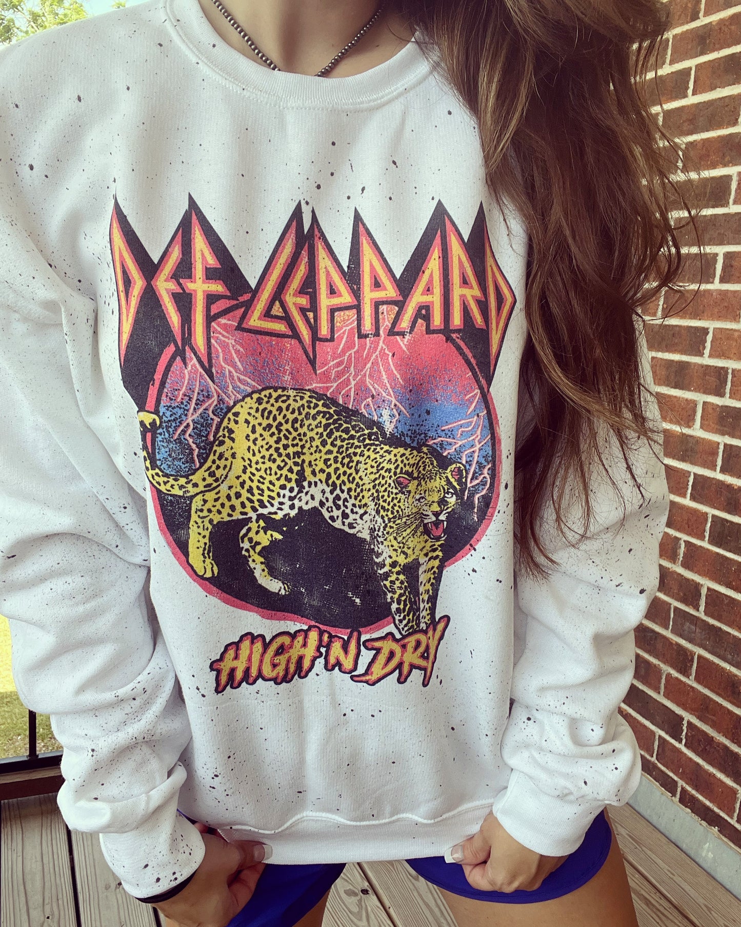 Leppard Splatter Crewneck