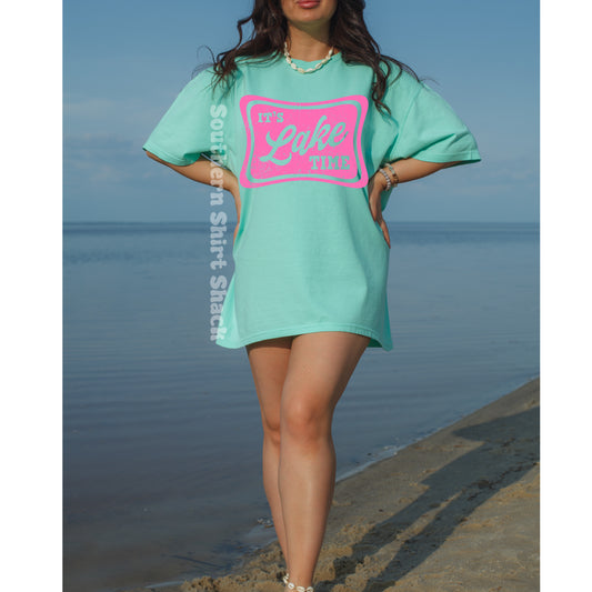 It’s Lake Time(pink) Comfort Colors Tee | Island Reef