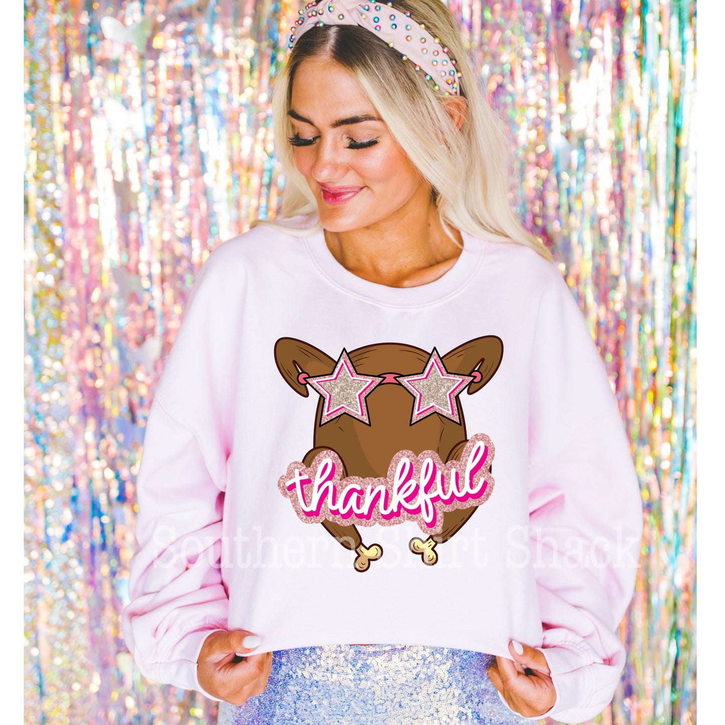 Preppy Turkey Light Pink Sweatshirt