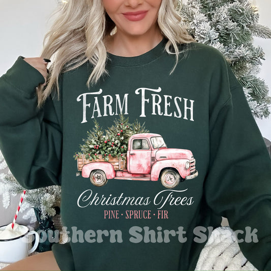 Farm Fresh Christmas Trees | Forest Green Sweatshirt