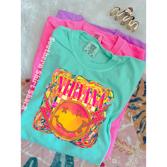 Nirv@na Colorful Comfort Colors tee | Island Reef