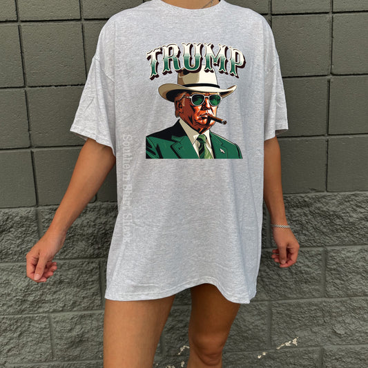 Vintage Trump Cowboy ash gray tee