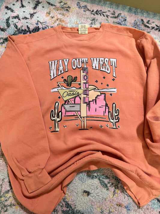 Wild West Comfort Colors Sweatshirt | L | READY TO SHIP