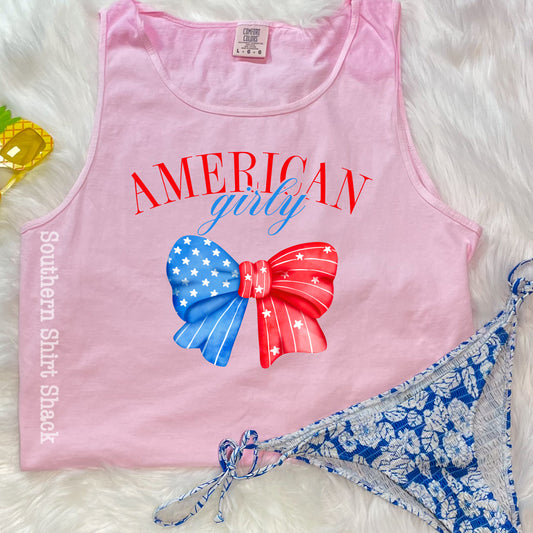 American Girly Comfort Colors Tank