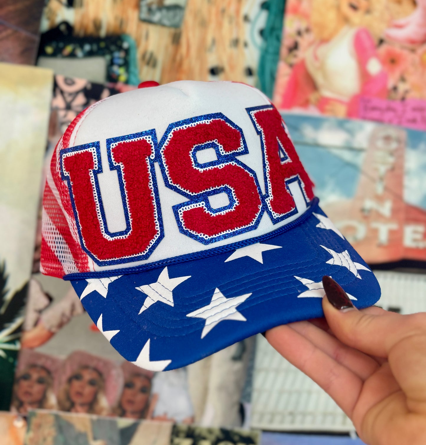 USA stars stripes Trucker Hat | READY TO SHIP