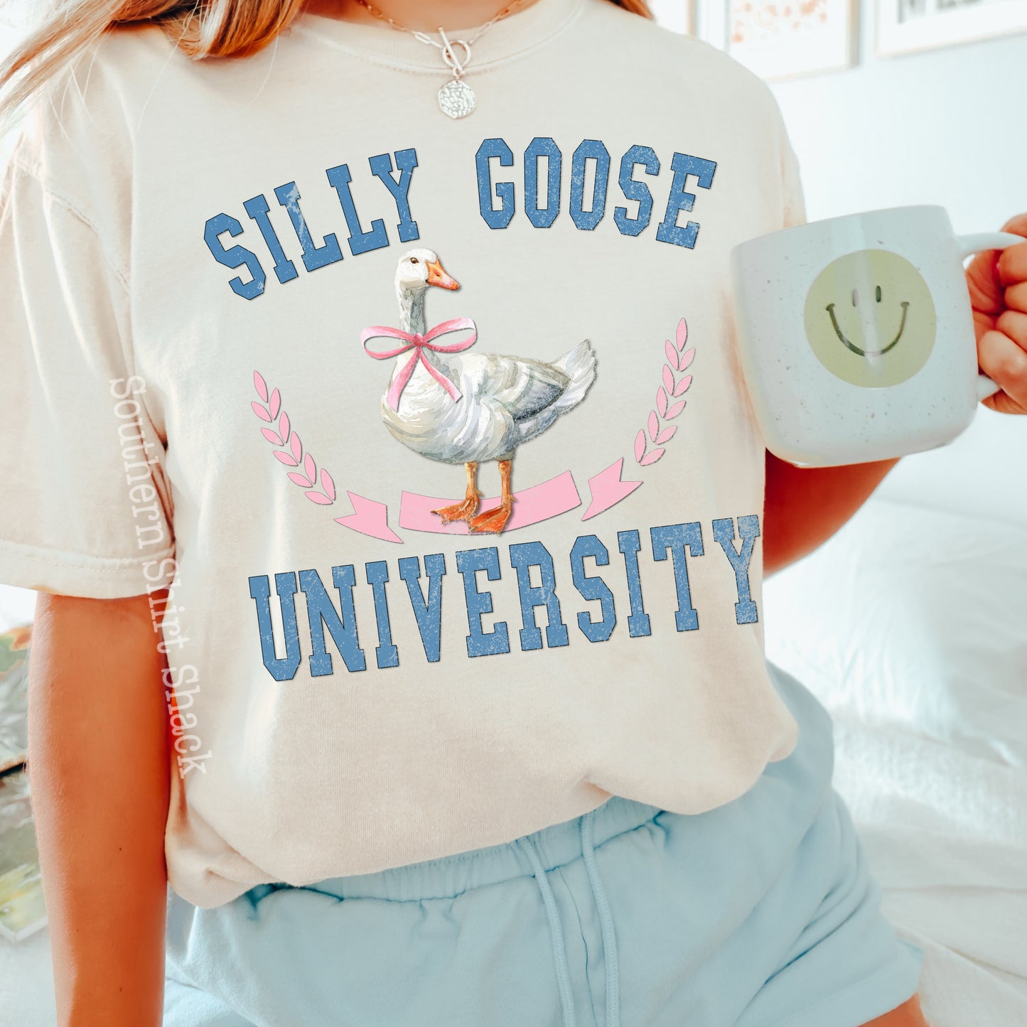 Silly Goose University | Ivory Comfort Colors tee