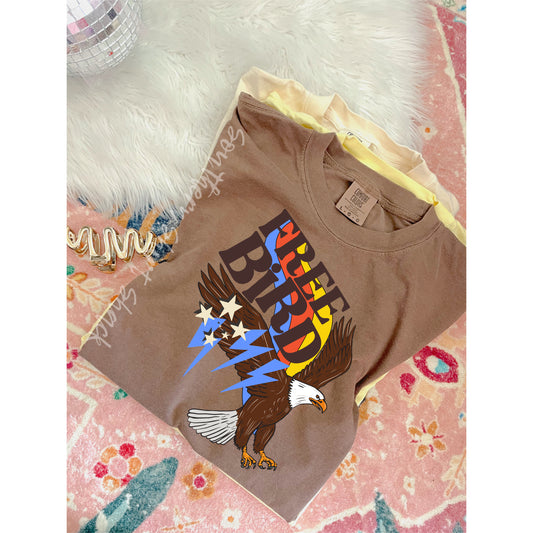 Retro Freebird Comfort Colors tee | Espresso