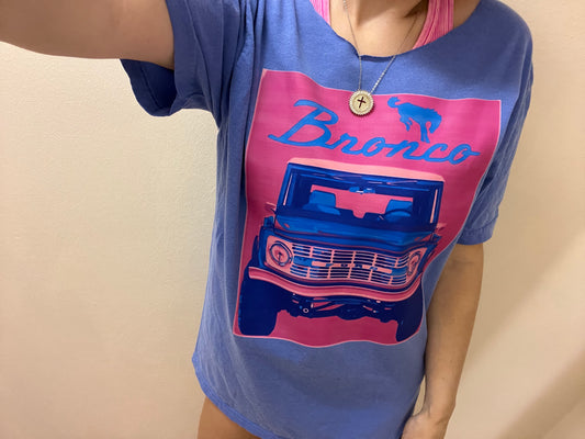 Vintage Bronco off the shoulder tee | comfort colors